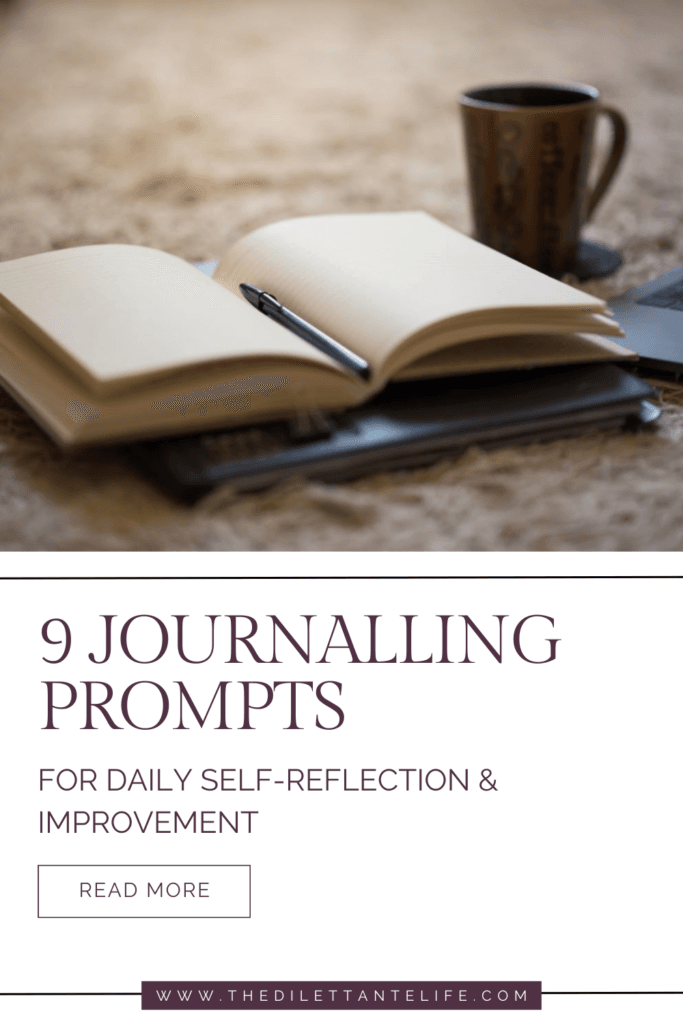 Journaling for self improvement Pinterest Pin